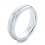 18k White Gold And Platinum 18k White Gold And Platinum Custom Diamond Eternity Two-tone Wedding Band - Three-Quarter View -  102133 - Thumbnail