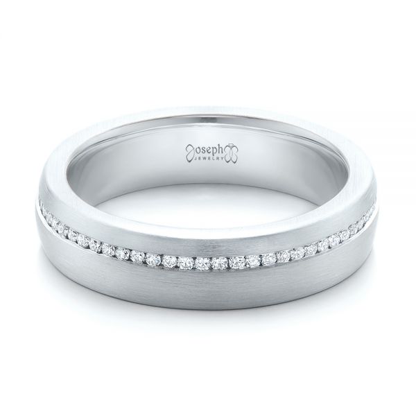 Platinum And 14K Gold Platinum And 14K Gold Custom Diamond Eternity Two-tone Wedding Band - Flat View - 102133