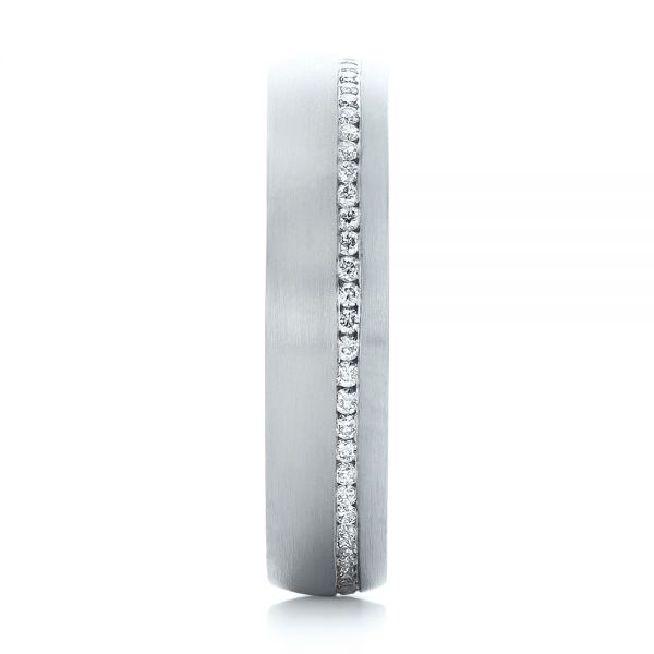 Platinum And 14K Gold Platinum And 14K Gold Custom Diamond Eternity Two-tone Wedding Band - Side View - 102133