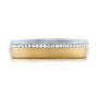 14k Yellow Gold And 14K Gold 14k Yellow Gold And 14K Gold Custom Diamond Eternity Two-tone Wedding Band - Top View -  102133 - Thumbnail