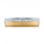 14k Yellow Gold And 18K Gold 14k Yellow Gold And 18K Gold Custom Diamond Eternity Two-tone Wedding Band - Top View -  102133 - Thumbnail