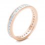 14k Rose Gold 14k Rose Gold Custom Diamond Eternity Wedding Band - Three-Quarter View -  102096 - Thumbnail