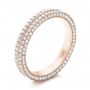 14k Rose Gold 14k Rose Gold Custom Diamond Eternity Wedding Band - Three-Quarter View -  102173 - Thumbnail