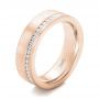 18k Rose Gold 18k Rose Gold Custom Diamond Eternity Wedding Band - Three-Quarter View -  102284 - Thumbnail