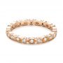 14k Rose Gold Custom Diamond Eternity Wedding Band - Flat View -  102132 - Thumbnail