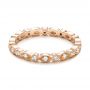 18k Rose Gold 18k Rose Gold Custom Diamond Eternity Wedding Band - Flat View -  102132 - Thumbnail