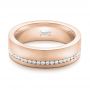 18k Rose Gold 18k Rose Gold Custom Diamond Eternity Wedding Band - Flat View -  102284 - Thumbnail