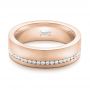 14k Rose Gold 14k Rose Gold Custom Diamond Eternity Wedding Band - Flat View -  102284 - Thumbnail