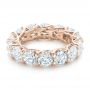 14k Rose Gold 14k Rose Gold Custom Diamond Eternity Wedding Band - Flat View -  102342 - Thumbnail