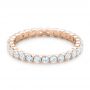 14k Rose Gold 14k Rose Gold Custom Diamond Eternity Wedding Band - Flat View -  102370 - Thumbnail