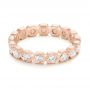 18k Rose Gold 18k Rose Gold Custom Diamond Eternity Wedding Band - Flat View -  102918 - Thumbnail