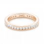 18k Rose Gold 18k Rose Gold Custom Diamond Eternity Wedding Band - Flat View -  103033 - Thumbnail