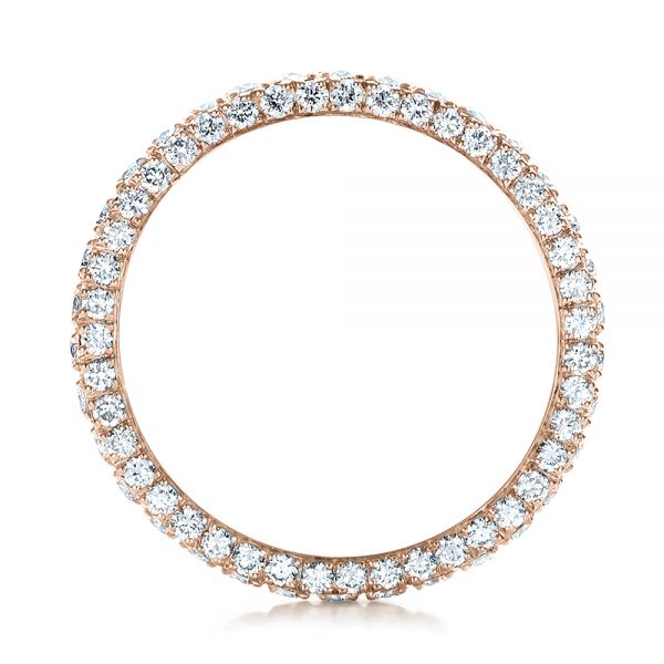 14k Rose Gold 14k Rose Gold Custom Diamond Eternity Wedding Band - Front View - 101747