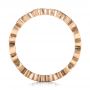 14k Rose Gold Custom Diamond Eternity Wedding Band - Front View -  102132 - Thumbnail