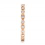 14k Rose Gold Custom Diamond Eternity Wedding Band - Side View -  102132 - Thumbnail