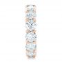 18k Rose Gold 18k Rose Gold Custom Diamond Eternity Wedding Band - Side View -  102342 - Thumbnail