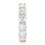 18k Rose Gold 18k Rose Gold Custom Diamond Eternity Wedding Band - Side View -  102342 - Thumbnail