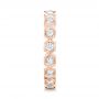 18k Rose Gold 18k Rose Gold Custom Diamond Eternity Wedding Band - Side View -  102918 - Thumbnail