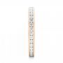 18k Rose Gold 18k Rose Gold Custom Diamond Eternity Wedding Band - Side View -  103033 - Thumbnail