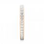 14k Rose Gold 14k Rose Gold Custom Diamond Eternity Wedding Band - Side View -  103033 - Thumbnail