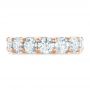 14k Rose Gold 14k Rose Gold Custom Diamond Eternity Wedding Band - Top View -  102342 - Thumbnail