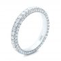  Platinum Custom Diamond Eternity Wedding Band - Three-Quarter View -  101747 - Thumbnail