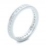 18k White Gold 18k White Gold Custom Diamond Eternity Wedding Band - Three-Quarter View -  102096 - Thumbnail