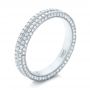  Platinum Custom Diamond Eternity Wedding Band - Three-Quarter View -  102173 - Thumbnail