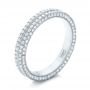 14k White Gold 14k White Gold Custom Diamond Eternity Wedding Band - Three-Quarter View -  102173 - Thumbnail