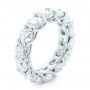 18k White Gold 18k White Gold Custom Diamond Eternity Wedding Band - Three-Quarter View -  102342 - Thumbnail