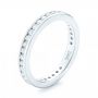  Platinum Custom Diamond Eternity Wedding Band - Three-Quarter View -  103033 - Thumbnail