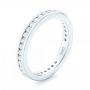 18k White Gold 18k White Gold Custom Diamond Eternity Wedding Band - Three-Quarter View -  103033 - Thumbnail