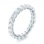 14k White Gold Custom Diamond Eternity Wedding Band - Three-Quarter View -  103465 - Thumbnail