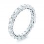 18k White Gold 18k White Gold Custom Diamond Eternity Wedding Band - Three-Quarter View -  103465 - Thumbnail