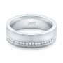 14k White Gold Custom Diamond Eternity Wedding Band - Flat View -  102284 - Thumbnail