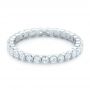 14k White Gold Custom Diamond Eternity Wedding Band - Flat View -  102370 - Thumbnail