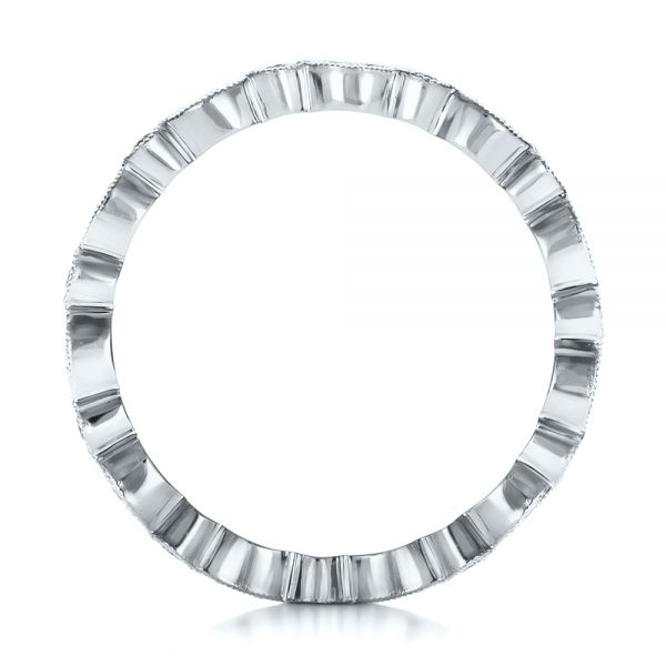 14k White Gold 14k White Gold Custom Diamond Eternity Wedding Band - Front View - 102132