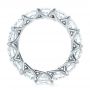 14k White Gold Custom Diamond Eternity Wedding Band - Front View -  102342 - Thumbnail