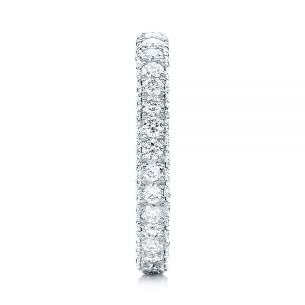 18k White Gold 18k White Gold Custom Diamond Eternity Wedding Band - Side View -  101747