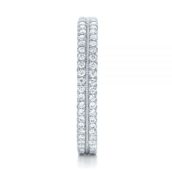  Platinum Custom Diamond Eternity Wedding Band - Side View -  102173