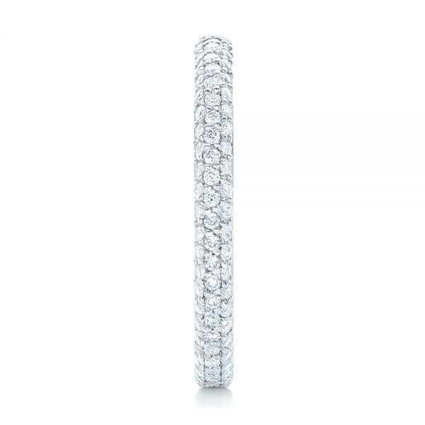 Platinum Custom Diamond Eternity Wedding Band - Side View - 102817