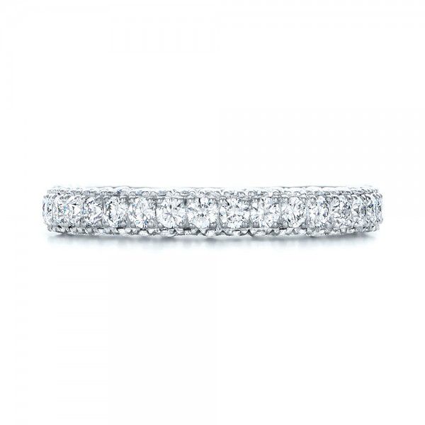  Platinum Custom Diamond Eternity Wedding Band - Top View -  101747