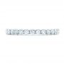14k White Gold Custom Diamond Eternity Wedding Band - Top View -  102370 - Thumbnail