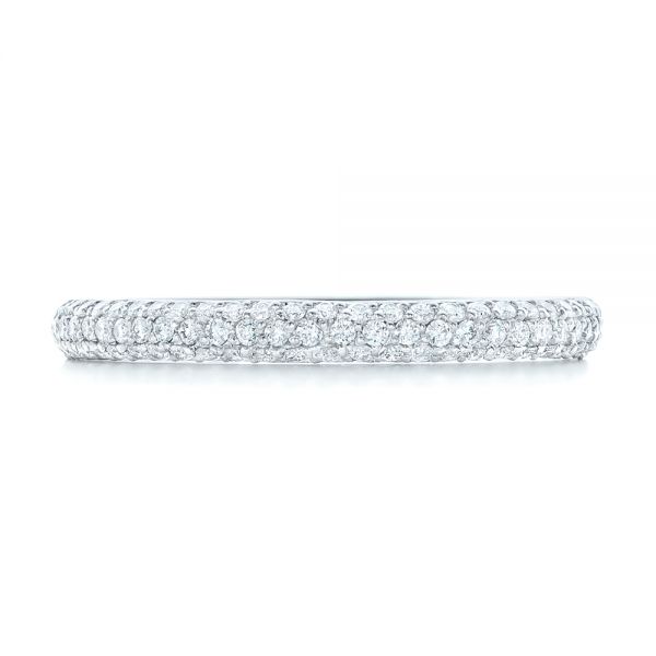Platinum Custom Diamond Eternity Wedding Band - Top View - 102817