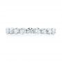 14k White Gold Custom Diamond Eternity Wedding Band - Top View -  103465 - Thumbnail