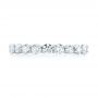 14k White Gold Custom Diamond Eternity Wedding Band - Top View -  103465 - Thumbnail