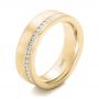 14k Yellow Gold 14k Yellow Gold Custom Diamond Eternity Wedding Band - Three-Quarter View -  102284 - Thumbnail