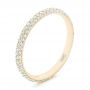 18k Yellow Gold 18k Yellow Gold Custom Diamond Eternity Wedding Band - Three-Quarter View -  102817 - Thumbnail