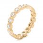 18k Yellow Gold 18k Yellow Gold Custom Diamond Eternity Wedding Band - Three-Quarter View -  102918 - Thumbnail