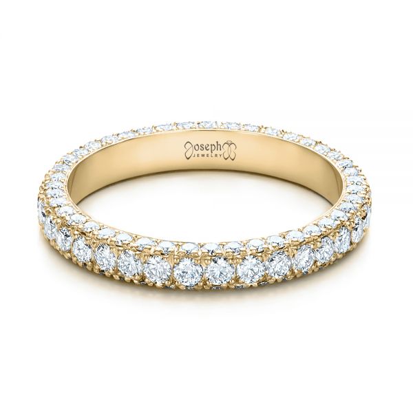 14k Yellow Gold 14k Yellow Gold Custom Diamond Eternity Wedding Band - Flat View - 101747